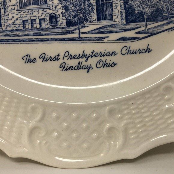 First Presbyterian Church Findlay Ohio Decorative Collectible Plate 10" Vintage - Picture 3 of 5